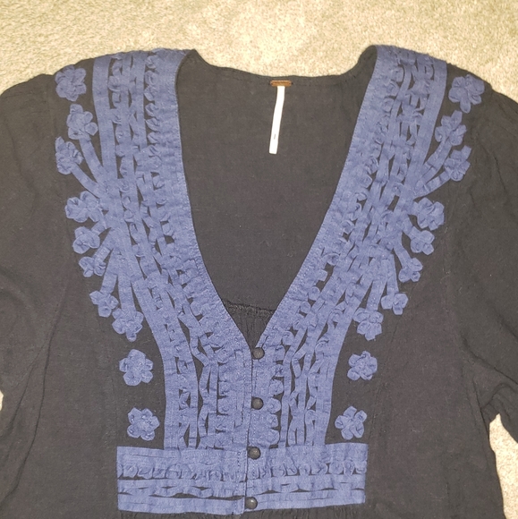 Free People Hi-Lo Black Dress - Picture 5 of 11